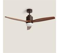 TechBrey Ventilateur de Plafond avec Éclairage Silencieux DC Forest EVO Bois foncé Télécommande Grand (plus de 20 m²) 132 cm Brun Brun
