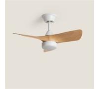 TechBrey Ventilateur de Plafond avec Éclairage Silencieux DC Ventos Blanc Télécommande Petit (jusqu'à 10 m²) 76 cm Blanc Blanc