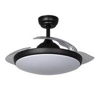 TechBrey Ventilateur de Plafond Rétractable Silencieux Kourak Noir 106cm Moteur DC Noir Noir G
