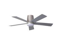 TECHBREY Ventilateur de Plafond Silencieux Flatiron 132 cm Moteur DC Argent Télécommande Avec lumière