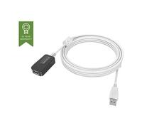 Techconnect - Rallonge de câble USB - USB (F) pour USB (M) - USB 2.0 - 5 m - actif - blanc