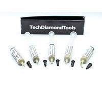 TechDiamondTools Diamond Lapidary Lot de 5 seringues de 5 g de h), composé de polissage de rodage Tailles 400 500 600 800 1050, Maillage - avec concentration élevée (50%) de poudres de diamant
