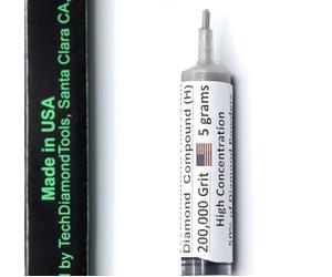 TechDiamondTools Diamond Lapidary Pâte à seringue 5 g Concentration 50% de poudre de diamant, 200,000 grit / 0-0.1 microns, Grain 200 000/0-0,1 microns.