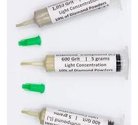TechDiamondTools Lot de 3 pâtes à polir diamant grain 400 600 1050 pour verre de roche, métal, bijoux, résine, marbre avec légère concentration de poudre de diamant fabriquée aux États-Unis