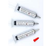 TechDiamondTools Lot de 3 pâtes de polissage diamant 14 000 100000 200000 Grain pour marbre, verre, métal, pierre, résine, argent, pierre précieuse, concentration moyenne de poudre de diamant