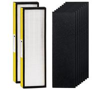 Techecook FLT4825 Filtre purificateur d'air HEPA B de rechange pour AC4300BPTCA, AC4825, AC4825DLX, AC4850PT, AC4900CA, CDAP4500BCA - 2 filtres HEPA, 8 filtres à charbon