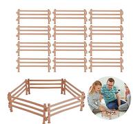 TECHEEL Lot de 40 jouets de clôture pour chevaux, kit de clôture en plastique, jouet de clôture en plastique, clôture de ferme en plastique, décoration de micro paysage, mini cheval corral clôture,