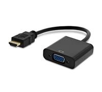 TechExpert Adaptateur HDMI vers VGA, (mâle vers Femelle) pour Bureau, Ordinateur Portable, PC, Moniteur, projecteur, HDTV, Chromebook, Raspberry Pi, Roku, Xbox et Plus - Noir