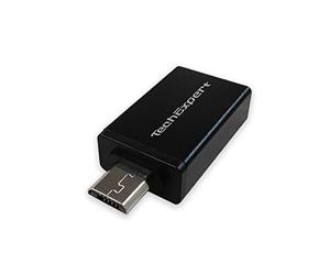 TechExpert Adaptateur USB A Femelle - USB Micro B Male OTG USB Host pour tablettes et Smartphones avec Port Micro USB OTG