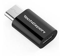 TechExpert Adaptateur USB C vers Micro USB Femelle USB 2.0 Noir