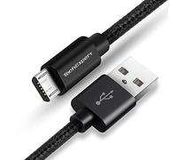 TechExpert - Cable de charge usb mâle vers micro usb mâle tressage nylon 1 mètre noir