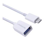 TechExpert Cable OTG Data USB 3.1 Type C Male vers USB 3.0 Femelle Blanc Compatible avec Tous Les appareils avec Un Port USB Type C OTG
