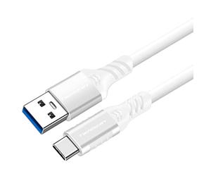 TechExpert Cable usb A vers usb C 3.2 gen2 vitesse maxi 10Gbps charge jusqu'à 60W 20V/3A (blanc 2M)