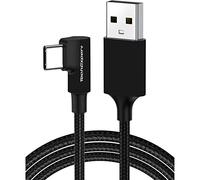 TechExpert Câble USB C Coudé 90 Degrés Charge Rapide Câble Chargeur USB C 3A Nylon Tressé