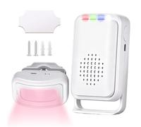 techextra Détecteur de Mouvement avec récepteurs, détecteur de Passage Infrarouge sans Fil, Sonnette de Porte sans Fil avec 32 mélodies, pour intérieur et extérieur, Camping-Car, Maison, Garage