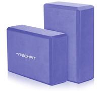 TechFit Mattoncino da Yoga in Schiuma EVA ad Alta Densità, Leggero e Antiscivolo, Supporto Ideale per Yoga, Pilates, Stretching - Set da 2 Pezzi, Dimensioni 9x6x3 Pollici (23x15x7.6 cm)