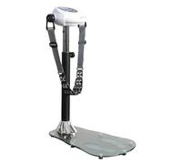 Techfit Plateforme Vibrante, Plaque Fitness Maison 2D 200W 99 Niveaux Télécommande Écran LED Bluetooth Bandes Résistance 150 Kg Compact Silencieux Massage Anti Cellulite Entraînement Complet