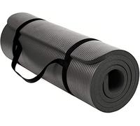 TechFit Tapis Yoga Antidérapant Professionnel |Noir 180x60 cm | Épais 10 mm | TPE Non Toxique, Hypoallergénique, Durable | Pour Yoga, Fitness, Étirement | Sangle et Sac Inclus