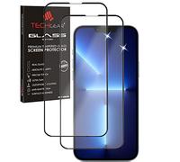 TECHGEAR 2 Pack 3D Verre Trempé iPhone 14 Plus, iPhone 13 Pro Max - Protecteur d'Écran en Verre Trempé, Plein Écran Compatible avec iPhone 14 Plus, iPhone 13 Pro Max Adhesif Plein Écran Vitre