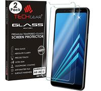 TECHGEAR [2 Pack] Galaxy A8 2018 VERRE, Protecteur d'Écran Original en Verre Trempé Compatible pour Samung Galaxy A8 2018 (Séries SM-A530)