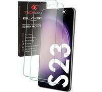 TECHGEAR 2 Pack Glass Edition Compatible avec Samsung Galaxy S23 5G, Protection d'écran en Verre trempé [2.5D Round Edge] [Dureté 9H] [Crystal Clarté] [Anti-Rayures] [sans Bulles]