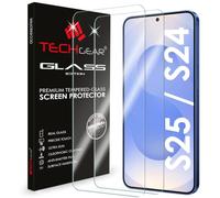TECHGEAR 2 Pack Glass Edition Compatible avec Samsung Galaxy S24 5G, Protection d'écran en Verre trempé [2.5D Round Edge] [Dureté 9H] [Crystal Clarté] [Anti-Rayures] [sans Bulles]