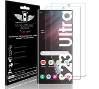 TECHGEAR 2 Pack Protecteur d'écran pour Samsung Galaxy S23 Ultra [Screen Angel] [Lecture Empreinte Digitale] [Usage avec Coque] [sans Bulle] [Couvre écran en Entier] Film TPU Flexible Transparent HD