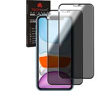 TECHGEAR [2 Pack] protection Anti Espion iPhone 11 - Privacy 3D Protecteur Plein Écran Complet en Verre Trempé Compatible avec iPhone 11 [Adhesif Plein Écran] [Couverture complète]