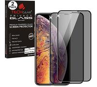 TECHGEAR [2 Pack Protection Anti Espion pour iPhone 11 Pro Max, iPhone XS Max - PRIVACY 3D Protecteur Plein Écran Complet en Verre Trempé Compatible avec iPhone 11 Pro Max, iPhone XS Max