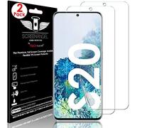 TECHGEAR 2 Pack Protection Ecran Galaxy S20 [Screen Angel Édition] [Prise en charge des empreintes digitales à l'écran][Case Friendly] [Anti-bulle] [Film HD TPU, couverture d'écran complète]