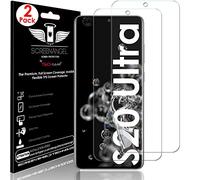 TECHGEAR 2 Pack Protection Ecran Galaxy S20 Ultra [Screen Angel Édition] [Prise en charge des empreintes digitales à l'écran][Case Friendly] [Anti-bulle] [Film HD TPU, couverture d'écran complète]