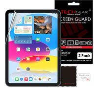 TECHGEAR 2 Pack Protection Ecran pour ipad 11 (A16 2025) iPad 10 (2022) Film de Protection Écran ULTRA CLAIR avec Chiffon de Nettoyage & Carte d'Application pour iPad 10ème / 11ème génération