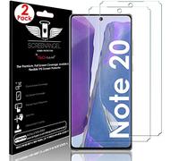 TECHGEAR 2 Pack Protection Ecran Samsung Note 20 [Screen Angel Édition] [Prise en charge des empreintes digitales à l'écran][Case Friendly] [Anti-bulle] [Film HD TPU, couverture d'écran complète]