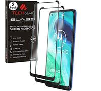 TECHGEAR 2 Pack Verre Trempé Compatible avec Motorola Moto G8, Protecteur d'Écran en Verre Trempé [Bord à Bord] [Dureté 9H Clair Cristal] [Anti Rayures] [sans Bulles]
