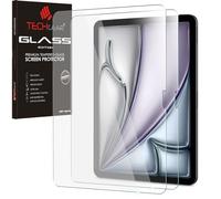 TECHGEAR 2 pack Verre Trempé iPad Air 13 Pouces (M3 2025 / M2 2024) Protecteur Écran [2.5D] [Dureté 9H] [Clair Crystal] [Anti Rayures] [Sans Bulles] Verre Trempé iPad Air 13