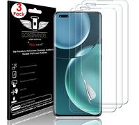 TECHGEAR 3 Pack protecteur d'écran convient au Honor Magic 4 Pro 5G [Screen Angel] [Identification d'empreintes digitales] [Compatible avec les coques] [Couverture d'écran complète] Film TPU
