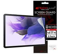TECHGEAR 3 Pack Protection d'Écran pour Galaxy Tab S7 FE 2021 (SM-T730 / SM-T736), Film de Protection Écran Ultra Clair Compatible avec Samsung Galaxy Tab S7 FE 12.4