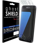 TECHGEAR [3 Pack] Protection Écran pour Galaxy S7 Edge [ghostSHIELD] Film de Protection Souple en TPU avec Protection Totale de l’Écran Compatible pour Samsung Galaxy S7 Edge (Séries SM-G935)