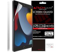 TECHGEAR 3 Pack Protection Ecran pour iPad 10.2 2021/2020 / 2019 - Film de Protection Écran ULTRA CLAIR compatible avec iPad 10,2 pouces 9ème, 8ème et 7ème génération