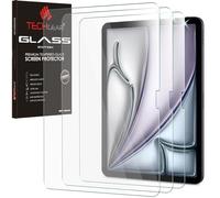 TECHGEAR 3 Pack Verre Trempé iPad Air 13 Pouces (M3 2025 / M2 2024) Protecteur Écran [2.5D] [Dureté 9H] [Clair Crystal] [Anti Rayures] [sans Bulles] Verre Trempé iPad Air 13
