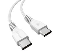 TECHGEAR 30cm Câble USB C vers USB C 60 W, Câble tressé de Type C vers C Charge Rapide Compatible avec iPhone 15, iPad Pro, MacBook, Samsung Galaxy S24/S23/A14/A15/A25/A35/A34/A55/A54/A05s/A04s, etc.