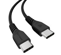 TECHGEAR 30cm Câble USB C vers USB C 60 W, Câble tressé de Type C vers C Charge Rapide Compatible avec iPhone 15, iPad Pro, MacBook, Samsung Galaxy S24/S23/A14/A15/A25/A35/A34/A55/A54/A05s/A04s, etc.