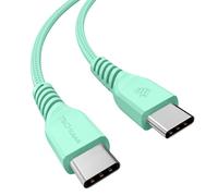 TECHGEAR 30cm Câble USB C vers USB C 60 W, Câble tressé de Type C vers C Charge Rapide Compatible avec iPhone 15, iPad Pro, MacBook, Samsung Galaxy S24/S23/A14/A15/A25/A35/A34/A55/A54/A05s/A04s, etc.