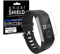 TECHGEAR [4 Pack] Protection Écran pour Fitbit Charge 3 [ghostSHIELD] Film Protecteur d'Écran Flexible Renforcé en TPU avec Protection Totale de l’Écran Compatible pour Fitbit Charge 3