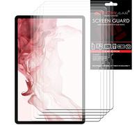 TECHGEAR 5 Pack Protection d'Écran pour Galaxy Tab S8 Plus 12,4 Pouces (SM-X800 / SM-X806), Film de Protection Écran Ultra Clair Compatible avec Samsung Galaxy Tab S8 Plus 2022