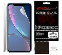 TECHGEAR [5 Pack] Protection d'Écran pour iPhone 11, iPhone XR - MATTE Anti Glare Film de Protection Anti Reflet/Mat Compatible avec iPhone 11 / XR