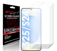 TECHGEAR 5 Pack Protection Ecran Compatible avec Samsung Galaxy S24 5G - Film de Protection Écran Ultra Clair avec Chiffon de Nettoyage & Carte d'Application