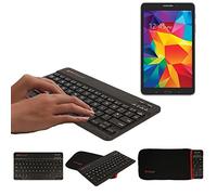 TECHGEAR [Active Strike (M) Slim Line Clavier Qwerty UK sans fil Bluetooth avec housse de transport pour tablettes Samsung Galaxy Tab A 8", Tab 4 8" Noir