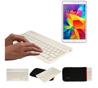 TECHGEAR [Active Strike (M) Slim Line Clavier Qwerty UK sans fil Bluetooth avec housse de transport pour tablettes Samsung Galaxy Tab A 8", Tab 4 8" Blanc