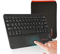 TECHGEAR Active Strike Pro Clavier AZERTY français sans fil Bluetooth avec souris Touchpad pour tablettes Android (+ étui de transport pour clavier)